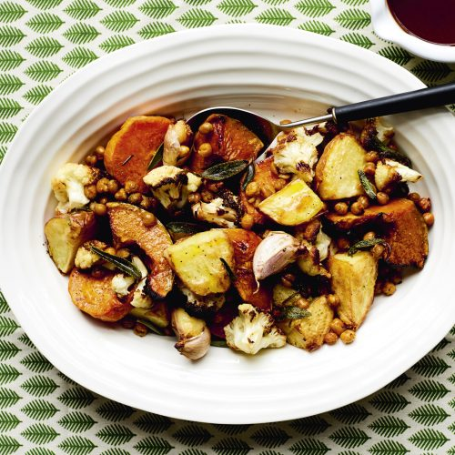 Roast Veggies with Garlic-herb Chickpeas