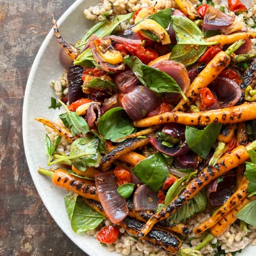 Ottolenghi Carrot, Lemon, Roasted Tomato and Barley Salad
