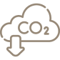 less carbon